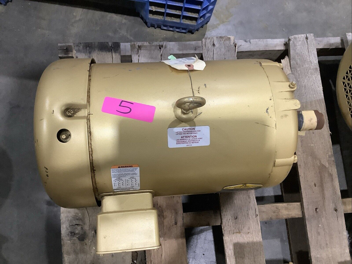 BALDOR EM3708T SUPER-E MOTOR 3PH 5HP 208-230/460V 60HZ 1160RPM 215T TEFC C2H