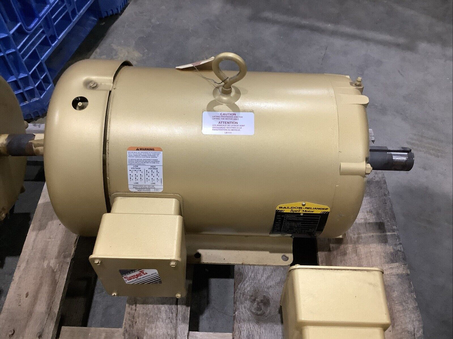BALDOR EM3708T SUPER-E MOTOR 3PH 5HP 208-230/460V 60HZ 1160RPM 215T TEFC C2H
