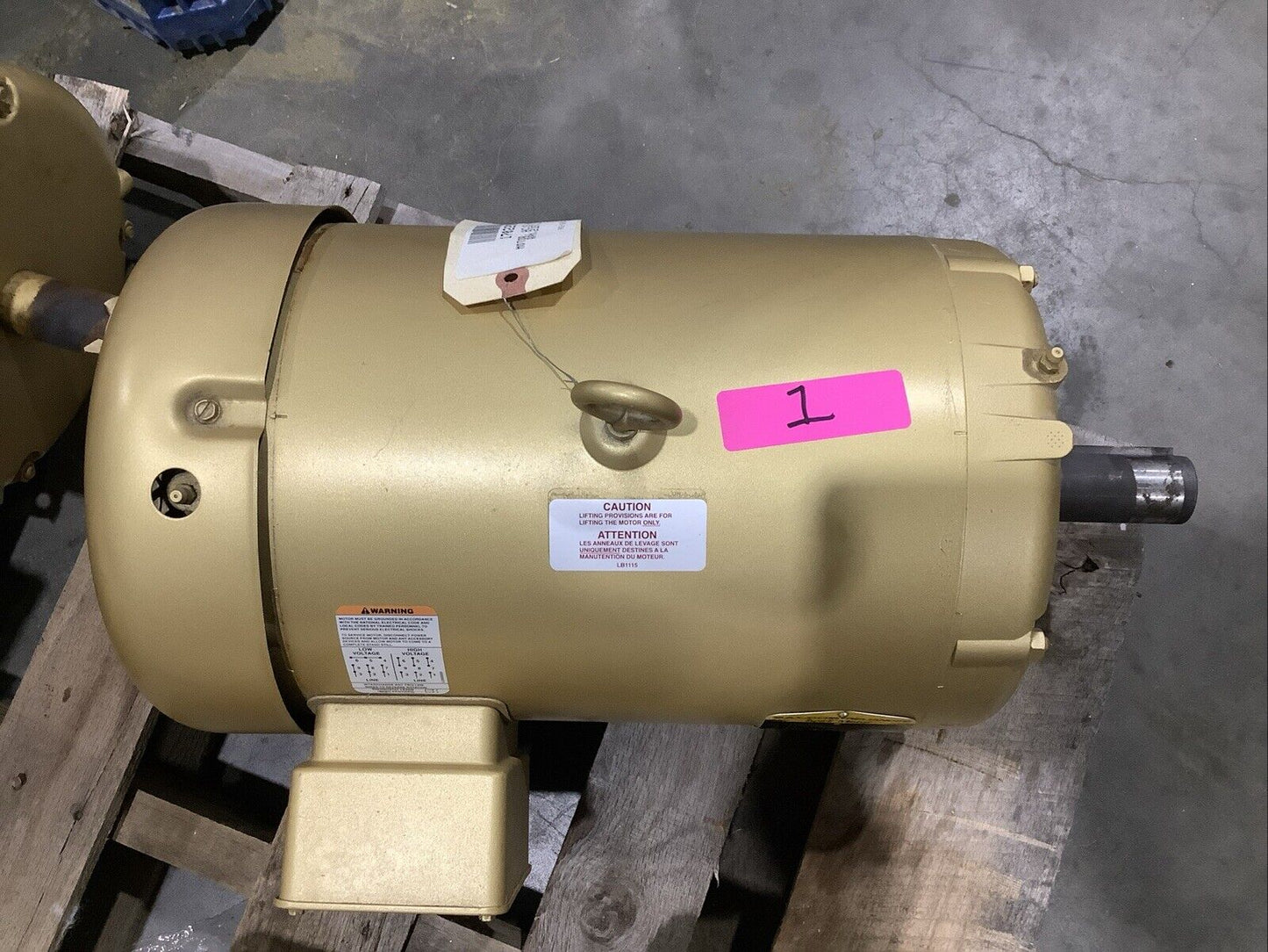 BALDOR EM3708T SUPER-E MOTOR 3PH 5HP 208-230/460V 60HZ 1160RPM 215T TEFC C2H