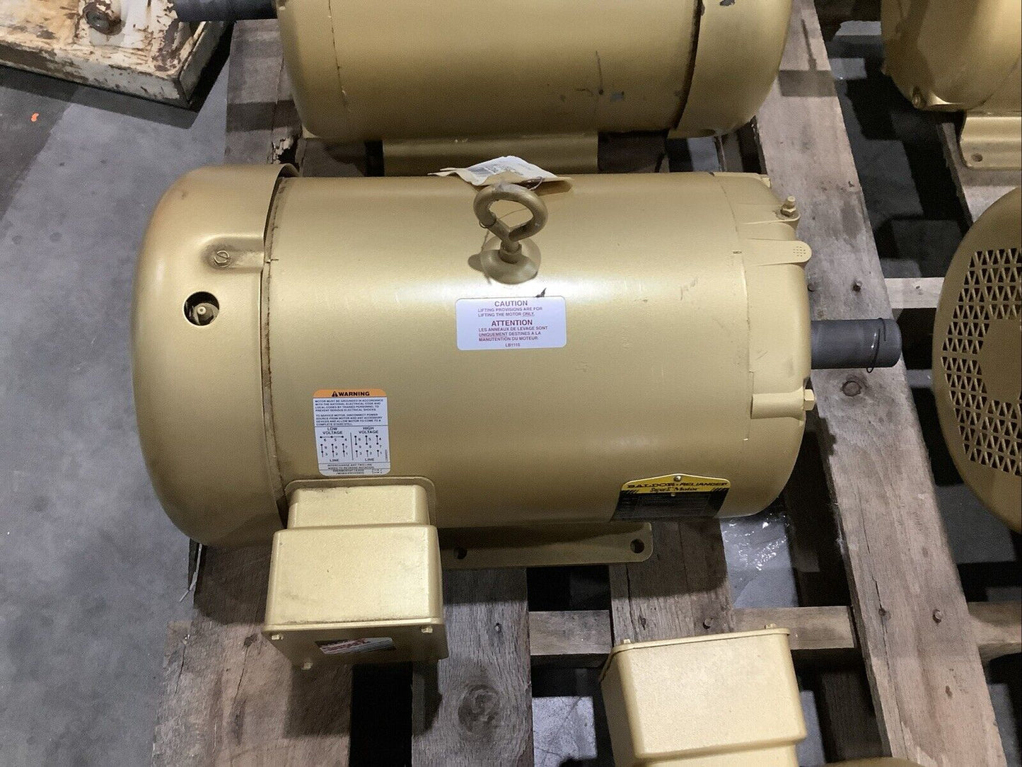 BALDOR EM3708T SUPER-E MOTOR 3PH 5HP 208-230/460V 60HZ 1160RPM 215T TEFC C2H