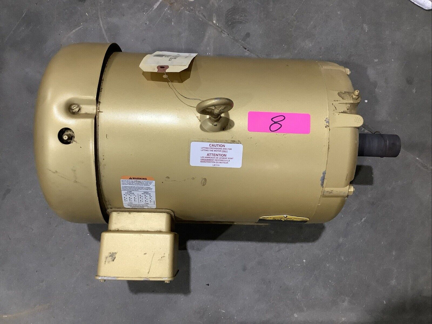 BALDOR EM3708T SUPER-E MOTOR 3PH 5HP 208-230/460V 60HZ 1160RPM 215T TEFC C2H