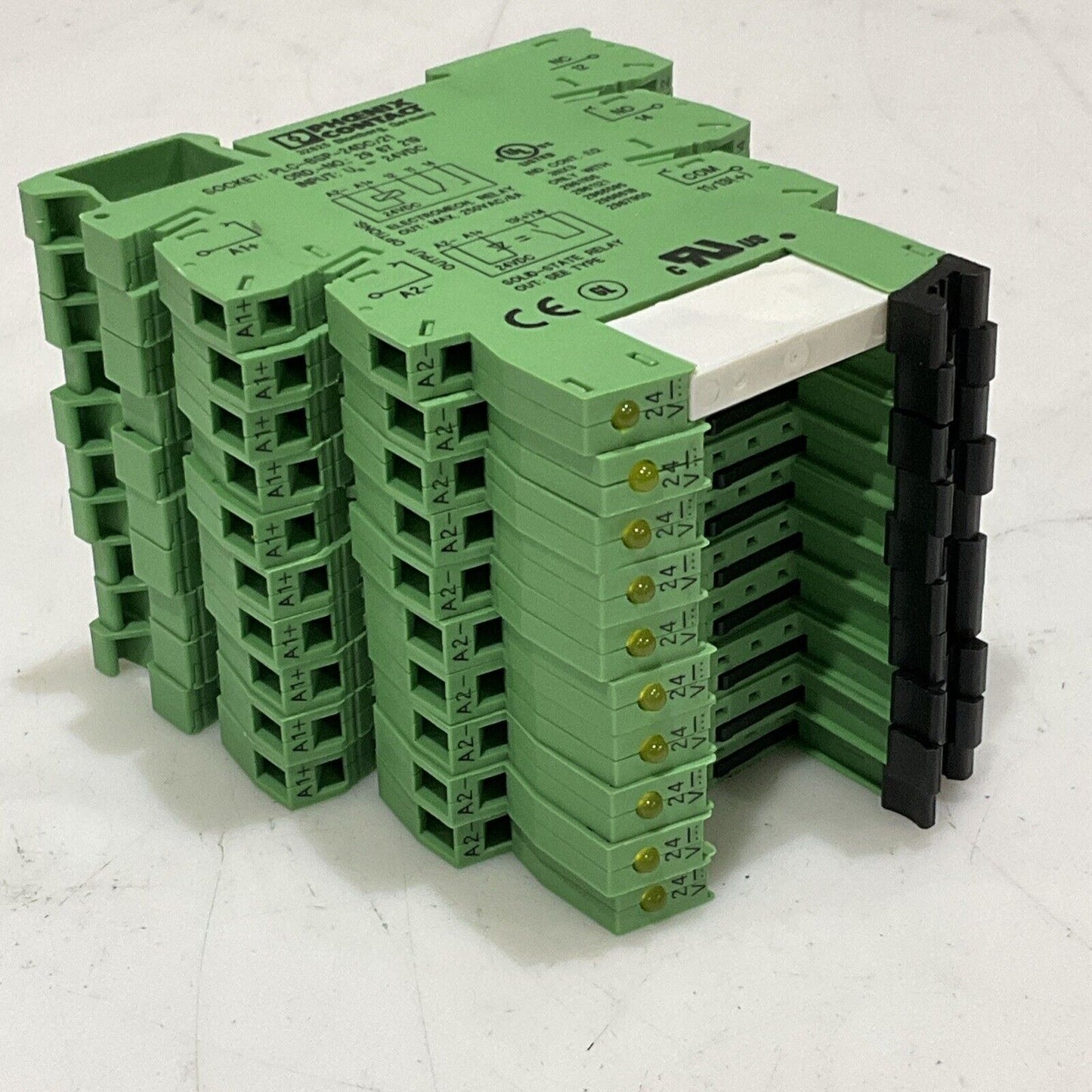 PHOENIX CONTACT PLC-BSP-24DC/21 SOCKET RELAY 24VDC LOT OF 10 C2H