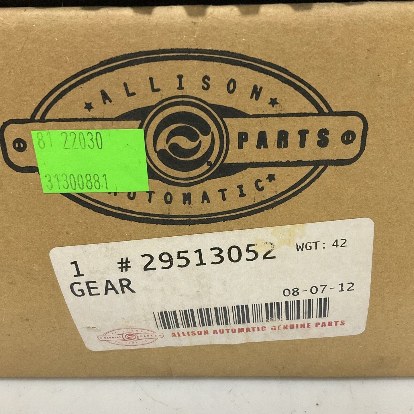 ALLISON AUTOMATIC 29513052 GEAR RING REAR ADAPTER P 13052 E3G