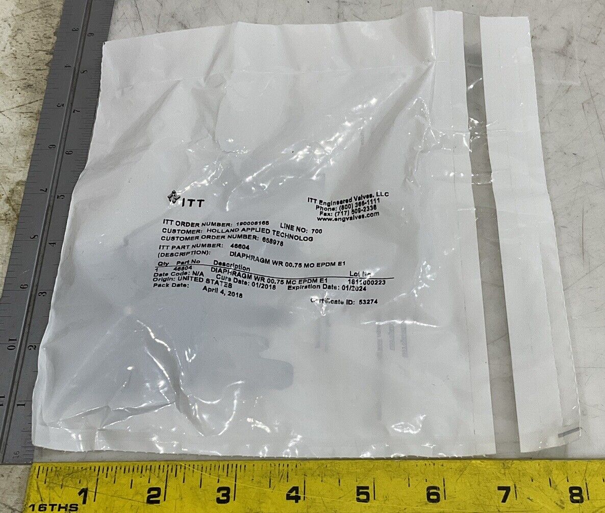ITT 46604 DIAPHRAGM WR 00.75 MC EPDM E1 C2H