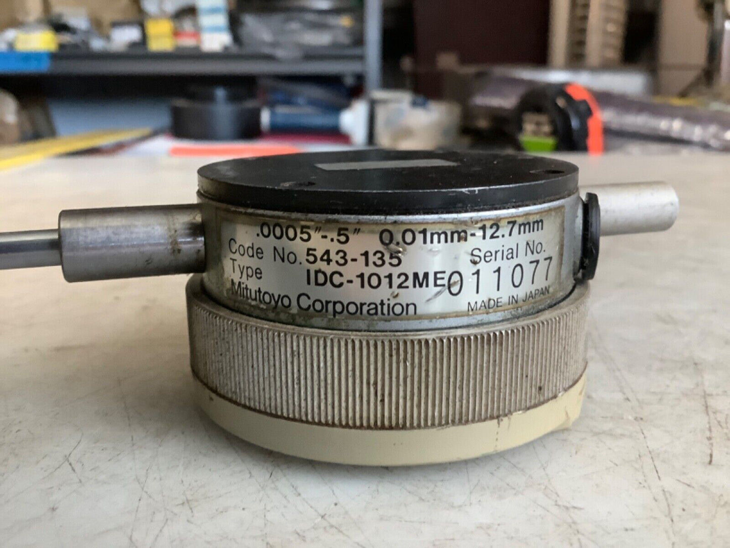 MITUTOYO 543-135 IDC-1012ME ELECTRONIC DIAL INDICATOR 0.0005-0.5IN
