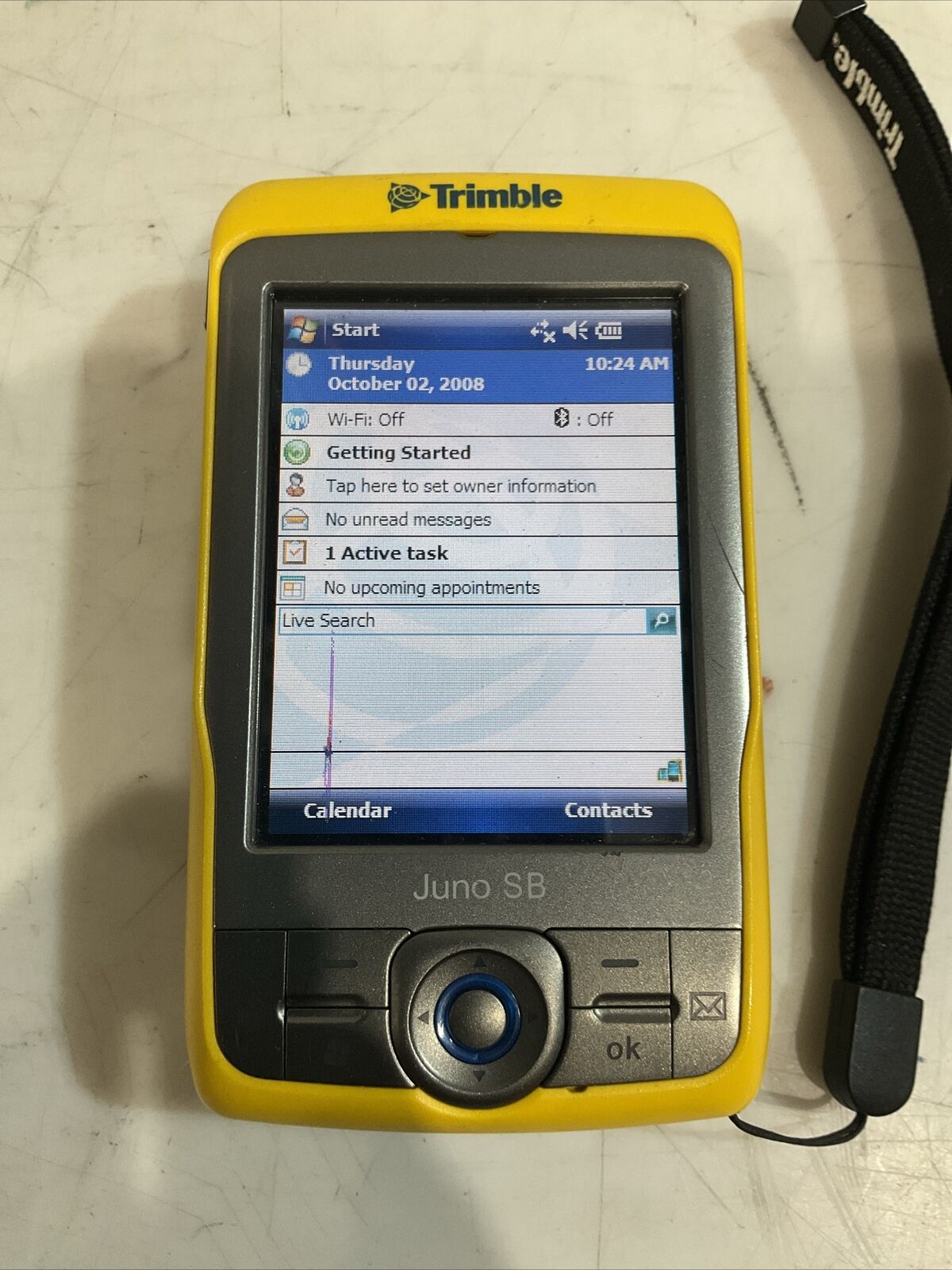 TRIMBLE JUNO SB 66410-00 GPS MAPPING DATA COLLECTOR W/ BATTERY AND CHARGER