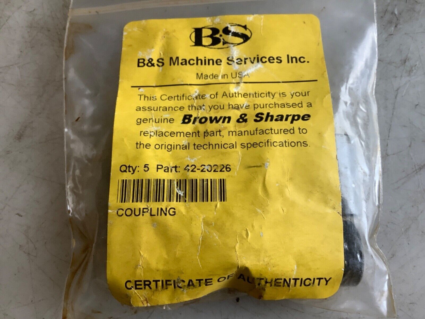 BROWN & SHARPE 42-20226 COUPLING 333 - QTY 4