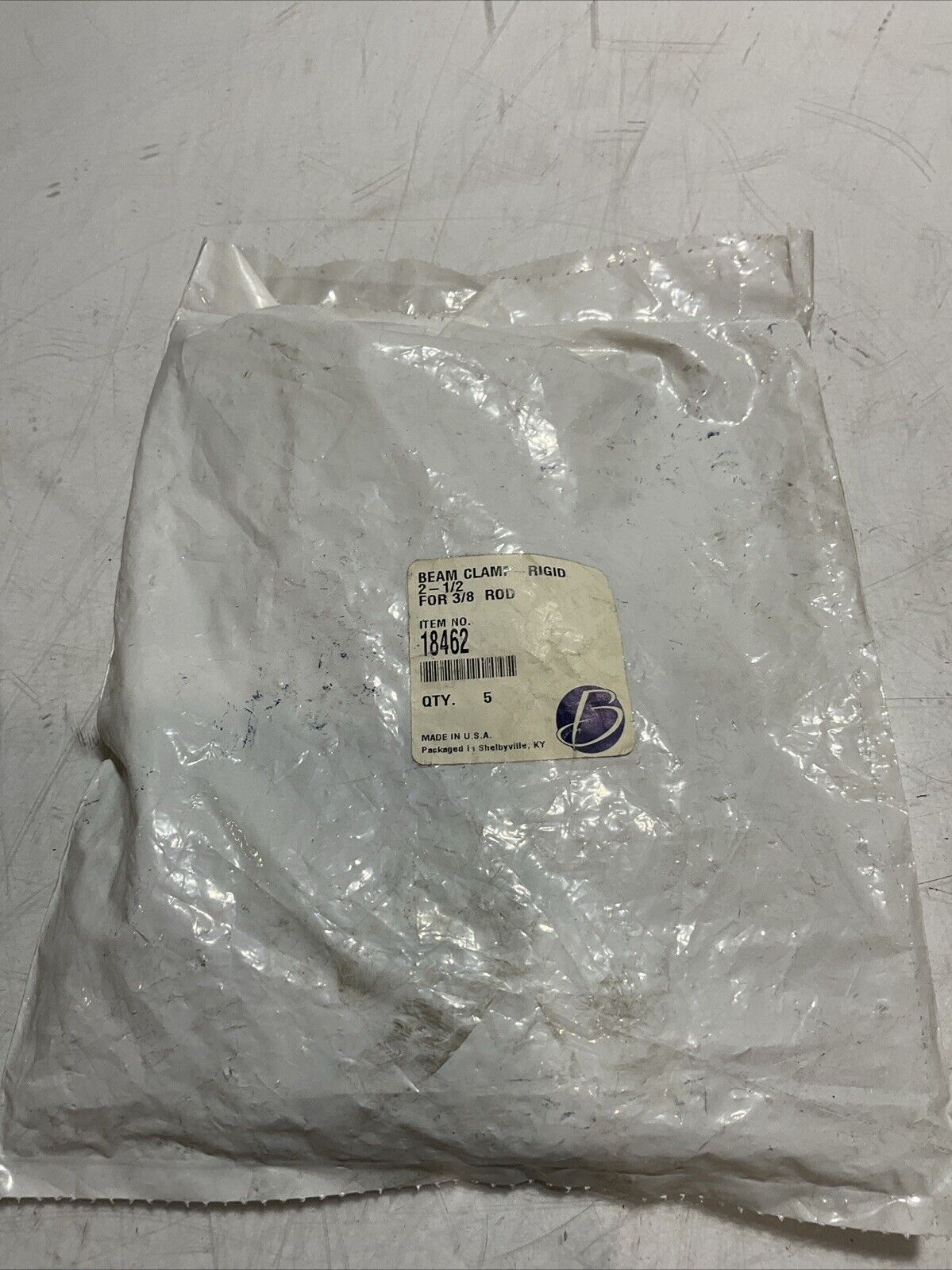 MSC 18462 STEEL BEAM CLAMP- RIGID FOR 3/8 ROAD LOT OF 5 U3S
