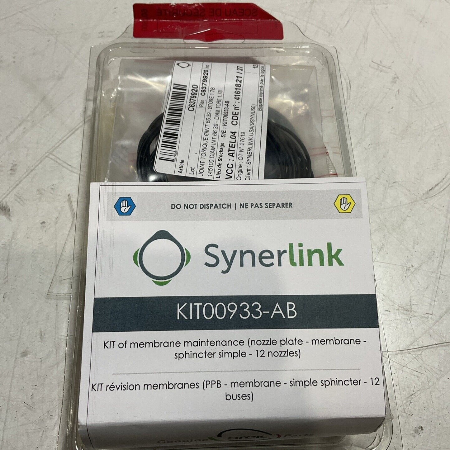 SYNERLINK KIT00933-AB KIT OF MEMBRANE MAINTENANCE NOZZLE PLATE C2H