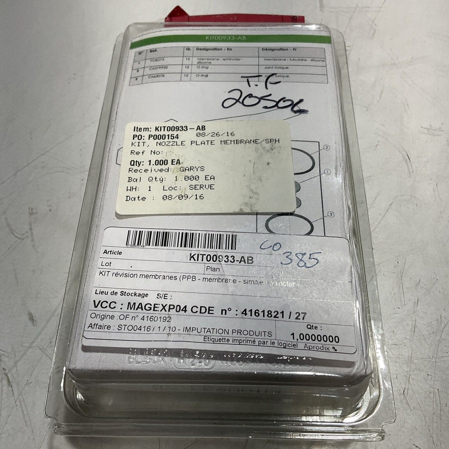 SYNERLINK KIT00933-AB KIT OF MEMBRANE MAINTENANCE NOZZLE PLATE C2H