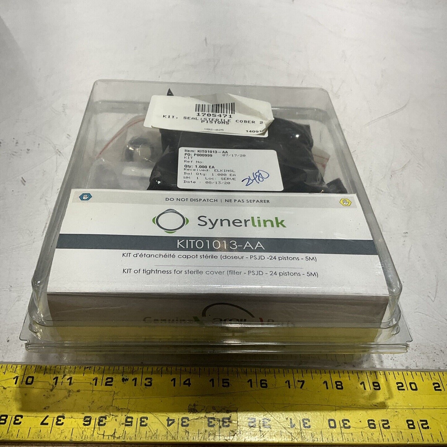 SYNERLINK KIT01013-AA KIT OF TIGHTNESS FOR STERILE COVER PSJD-24 PISTONS-5M C2H