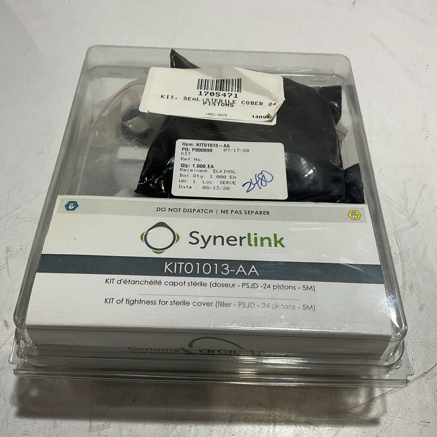 SYNERLINK KIT01013-AA KIT OF TIGHTNESS FOR STERILE COVER PSJD-24 PISTONS-5M C2H