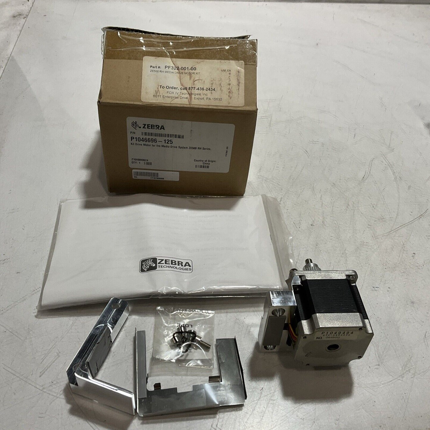 ZEBRA P1046696-125 MOTOR DRIVE KIT SYSTEM ZE500 RH SERIES C2H