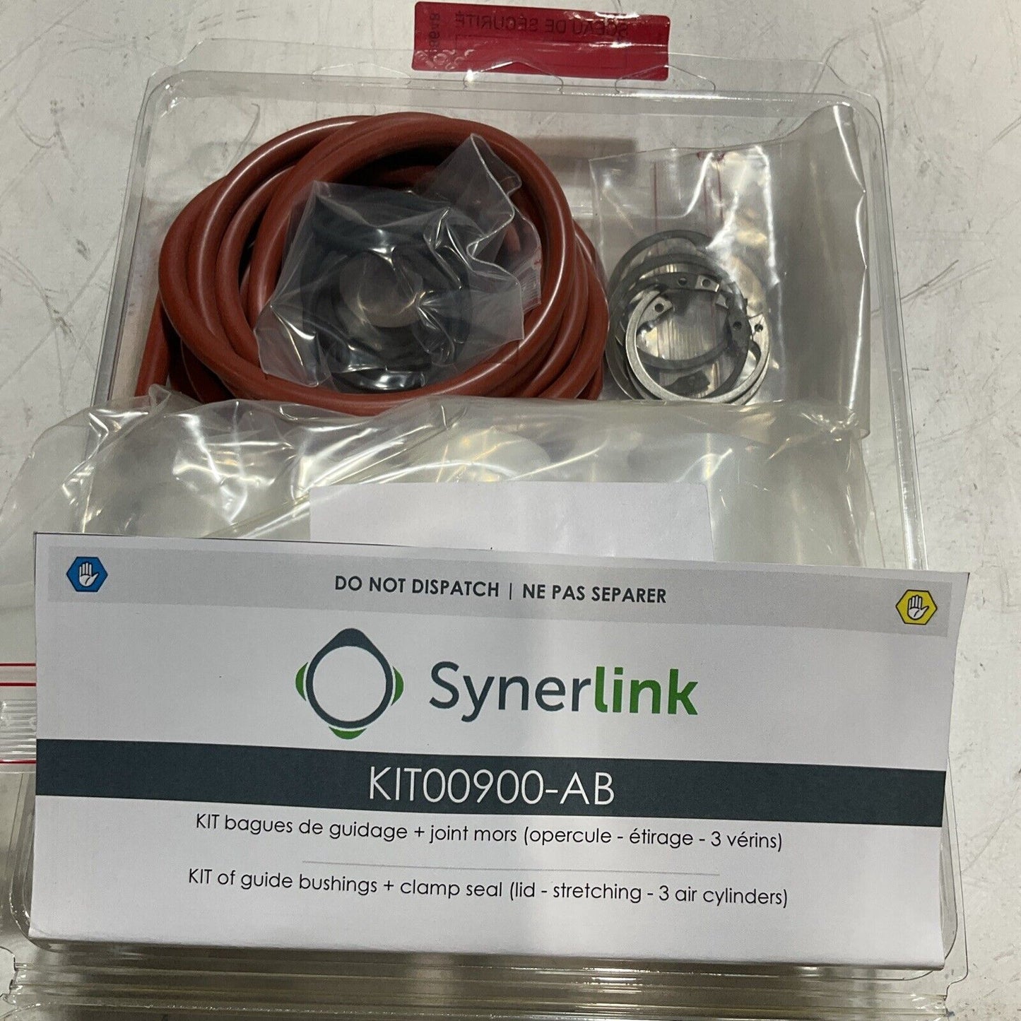 SYNERLINK KIT00900-AB KIT OF GUIDE BUSHINGS + CLAMP SEAL 3AIR CYLINDER C2H