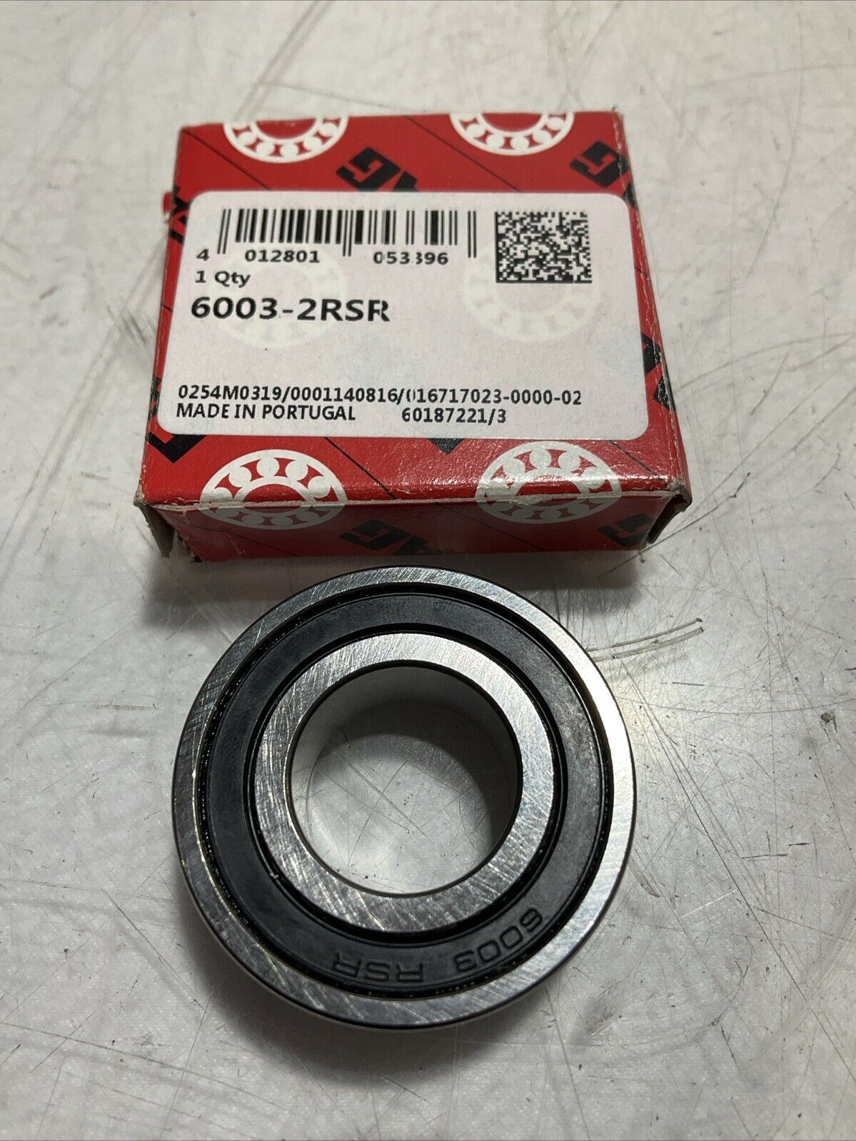 FAG 6003-2RSR DEEP GROOVE BALL BEARING LOT OF 2 U3S