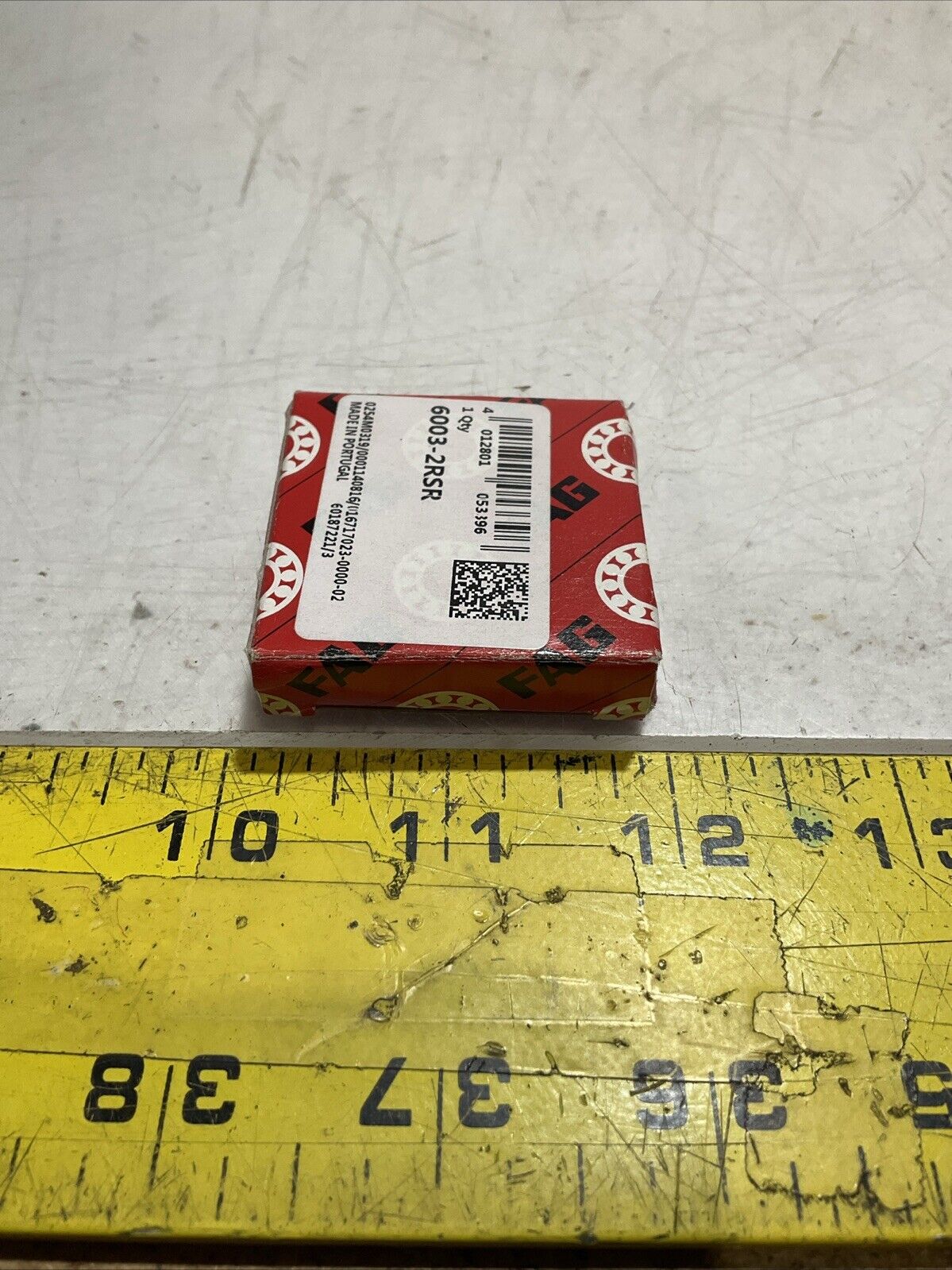 FAG 6003-2RSR DEEP GROOVE BALL BEARING LOT OF 2 U3S