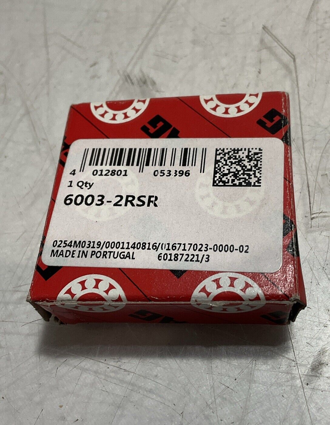 FAG 6003-2RSR DEEP GROOVE BALL BEARING LOT OF 2 U3S