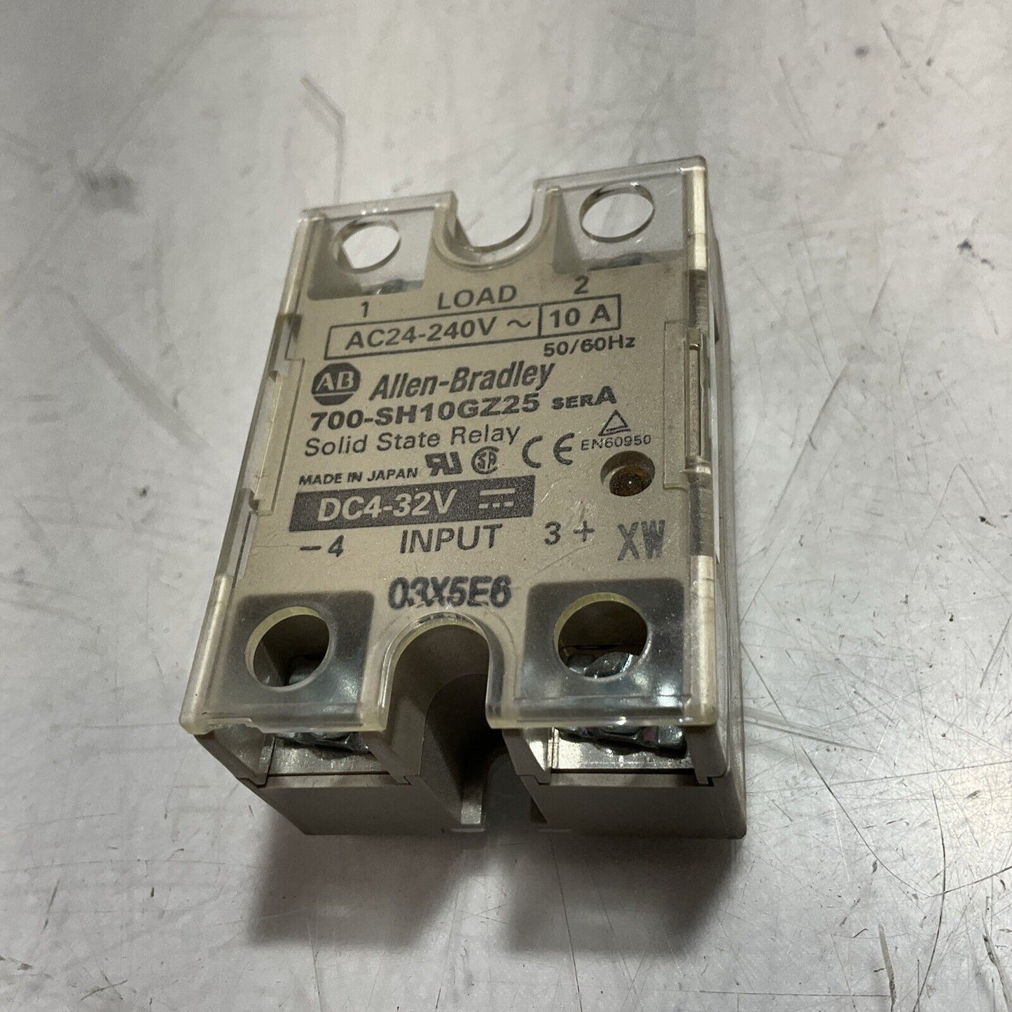 ALLEN-BRADLEY 700-SH10GZ25 RELAY 24V 10A W/LED DIAG INDICATOR SERVO A U3S