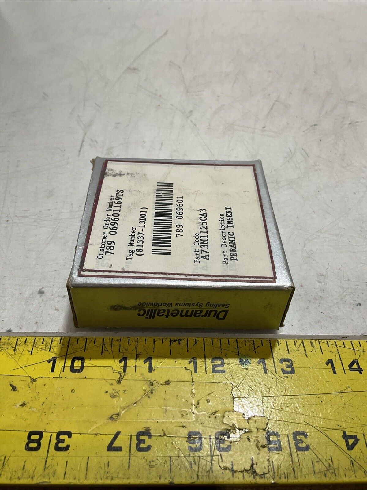 DURAMETALLIC A73M1125CA3 PERAMIC INSERT LOT OF 4 U3S