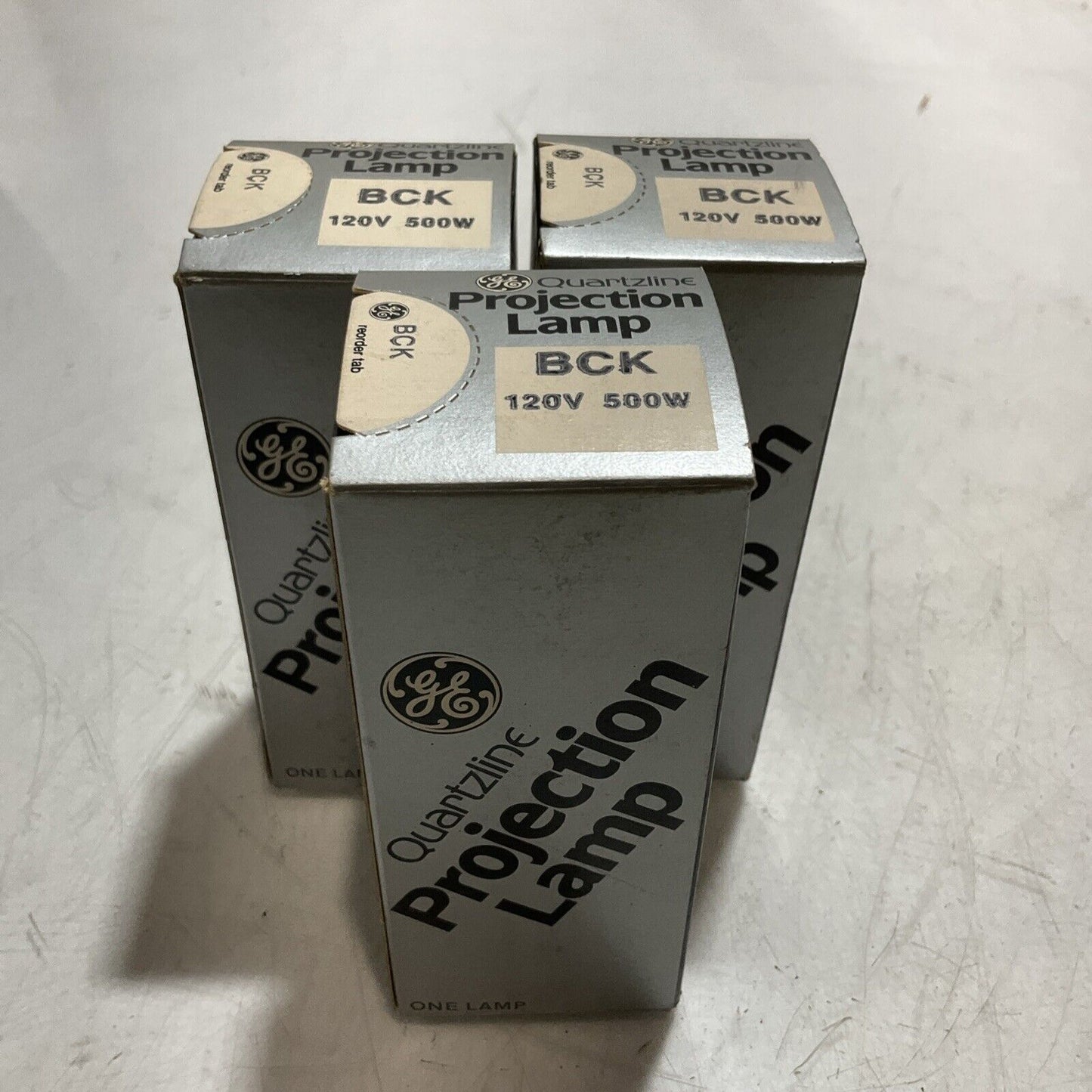 GE GENERAL ELECTRIC BCK 500W 120V QUARTZLINE PROJECTION LAMP LOT OF 3 U3S