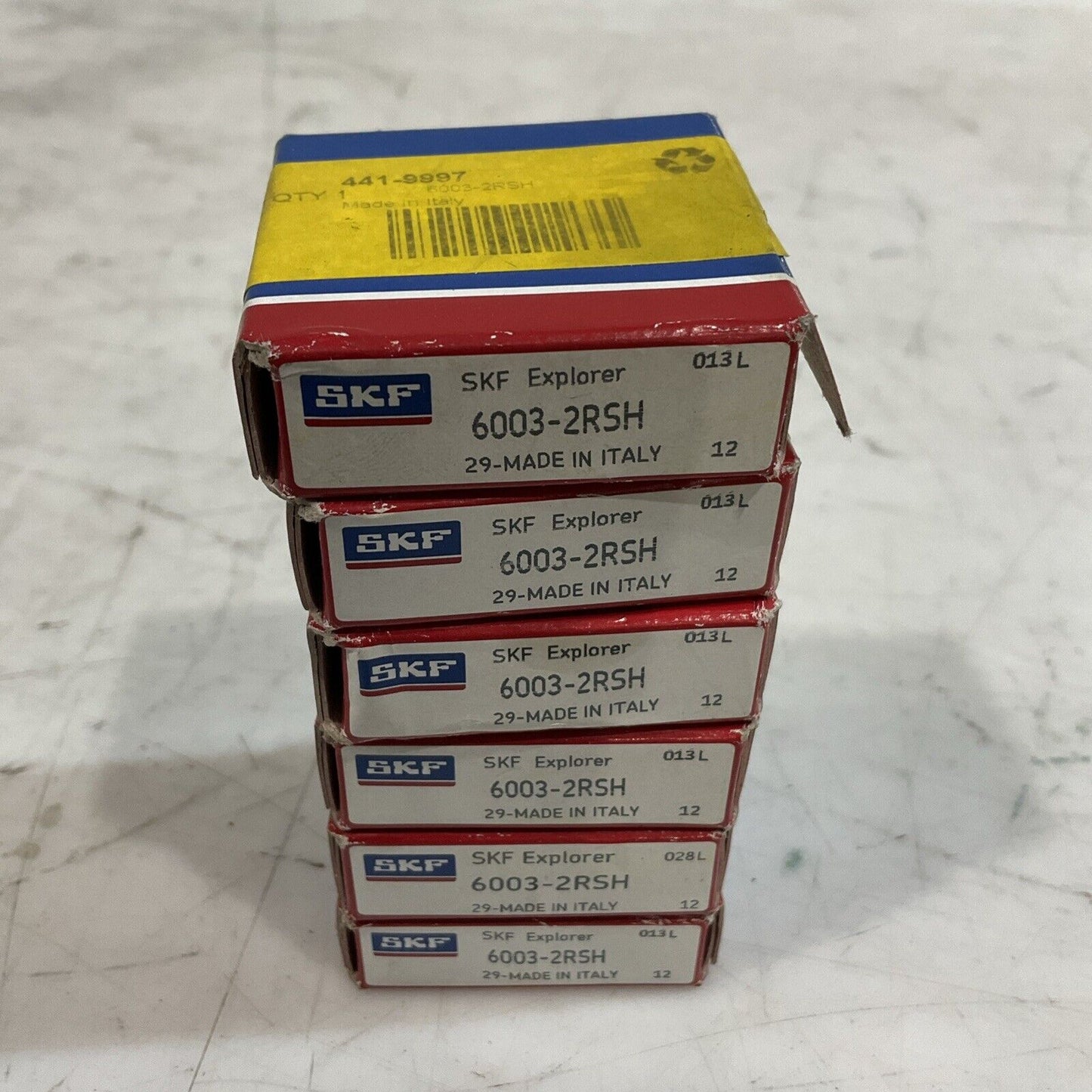 SKF 6003-2RSH DEEP GROOVE BALL BEARINGS LOT OF 6 U3S