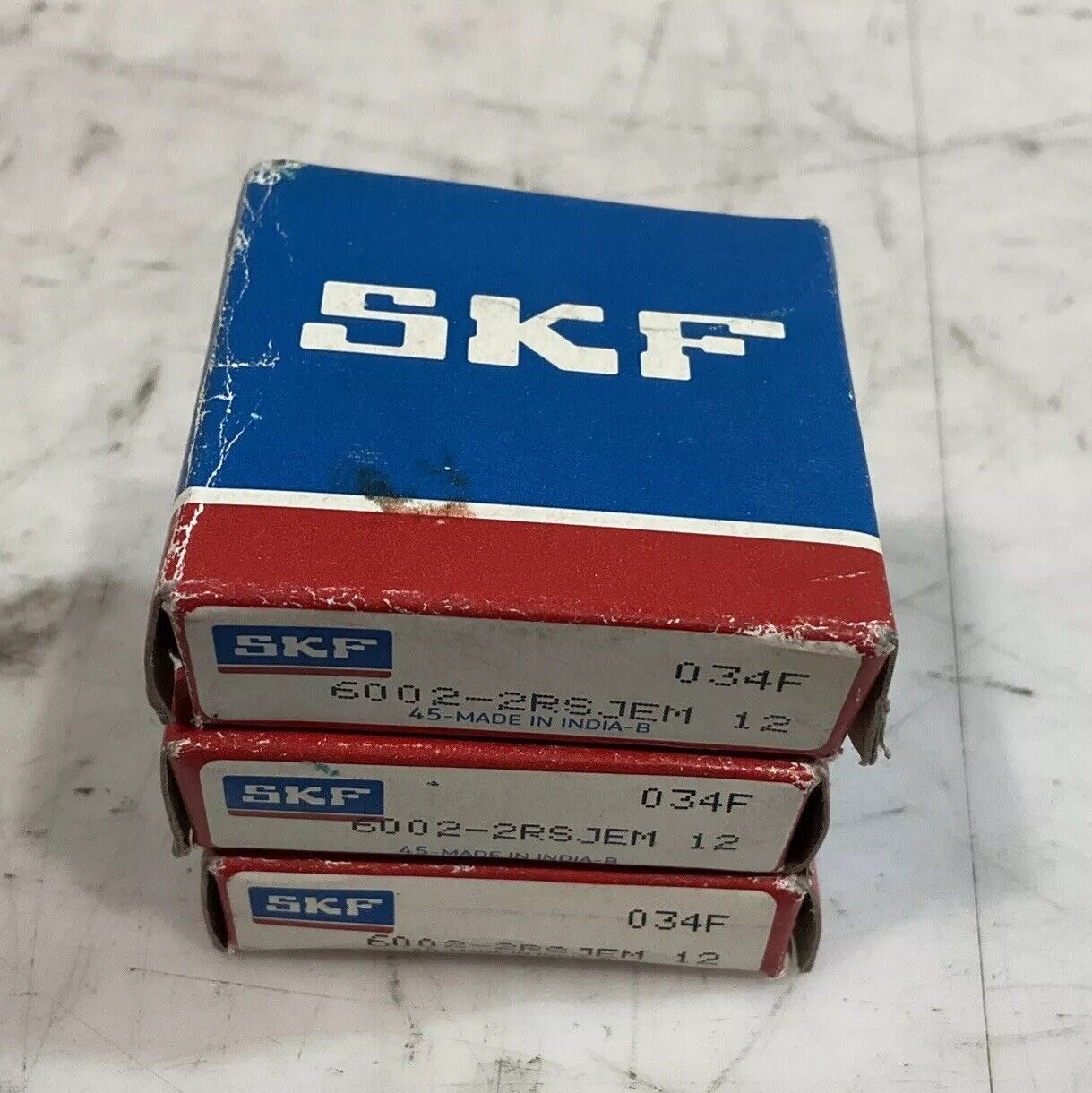 SKF 6002-2RSJEM DEEP GROOVE BALL BEARINGS LOT OF 3 U3S