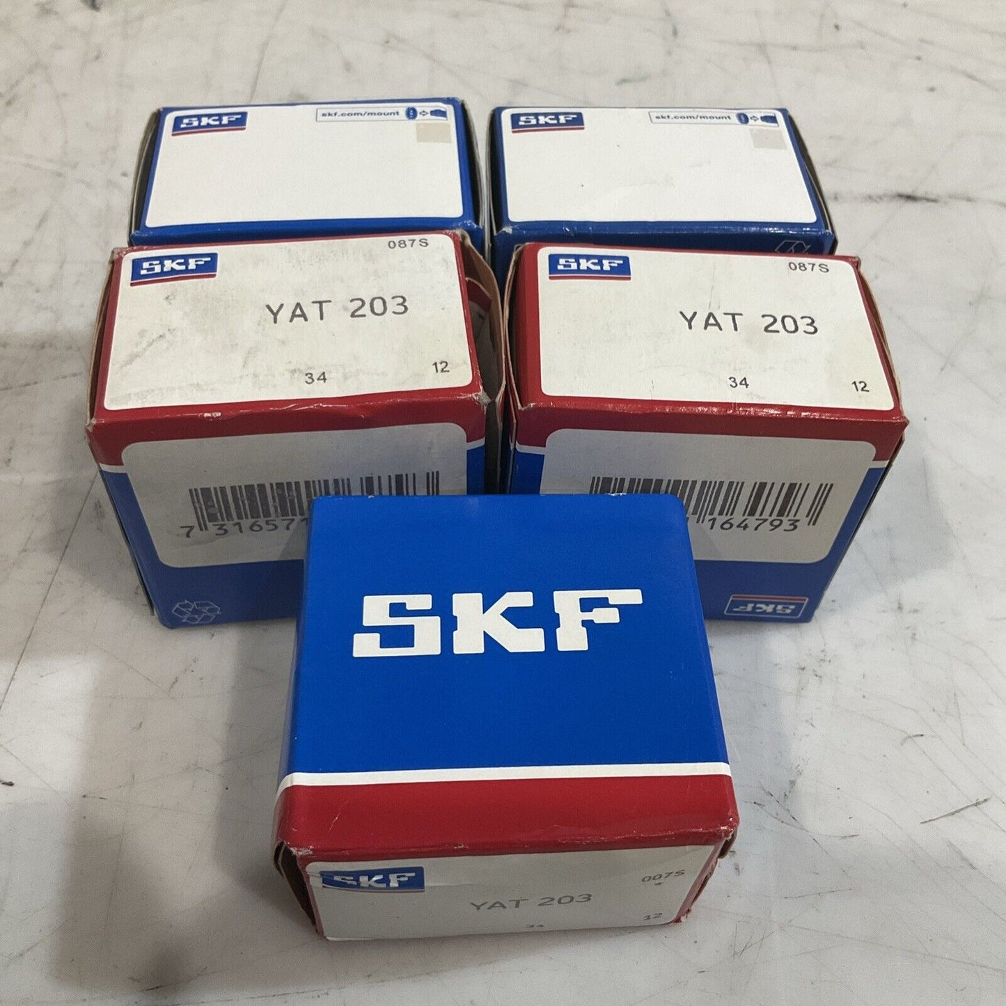 SKF YAT203 INSERTS BEARINGS LOT OF 5 U3S