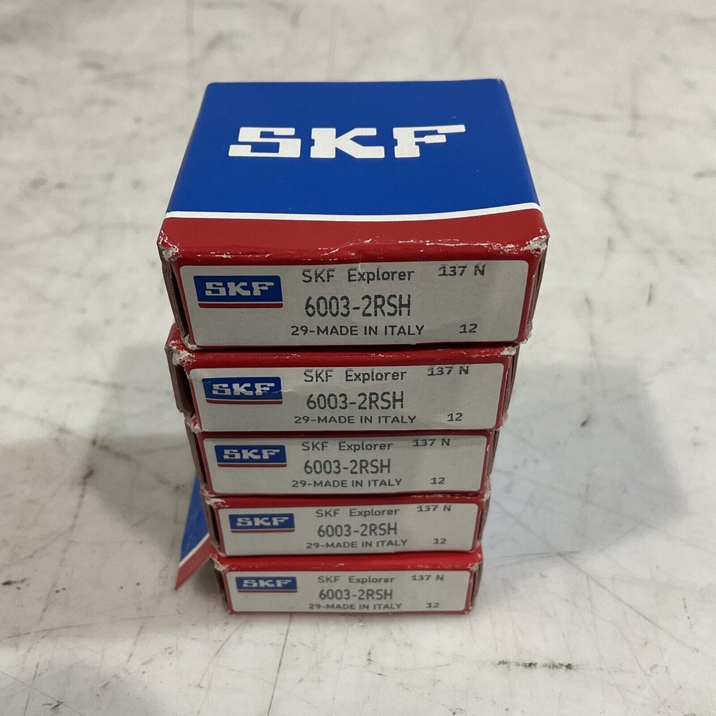 SKF 6003-2RSH DEEP GROOVE BALL BEARINGS LOT OF 5 U3S
