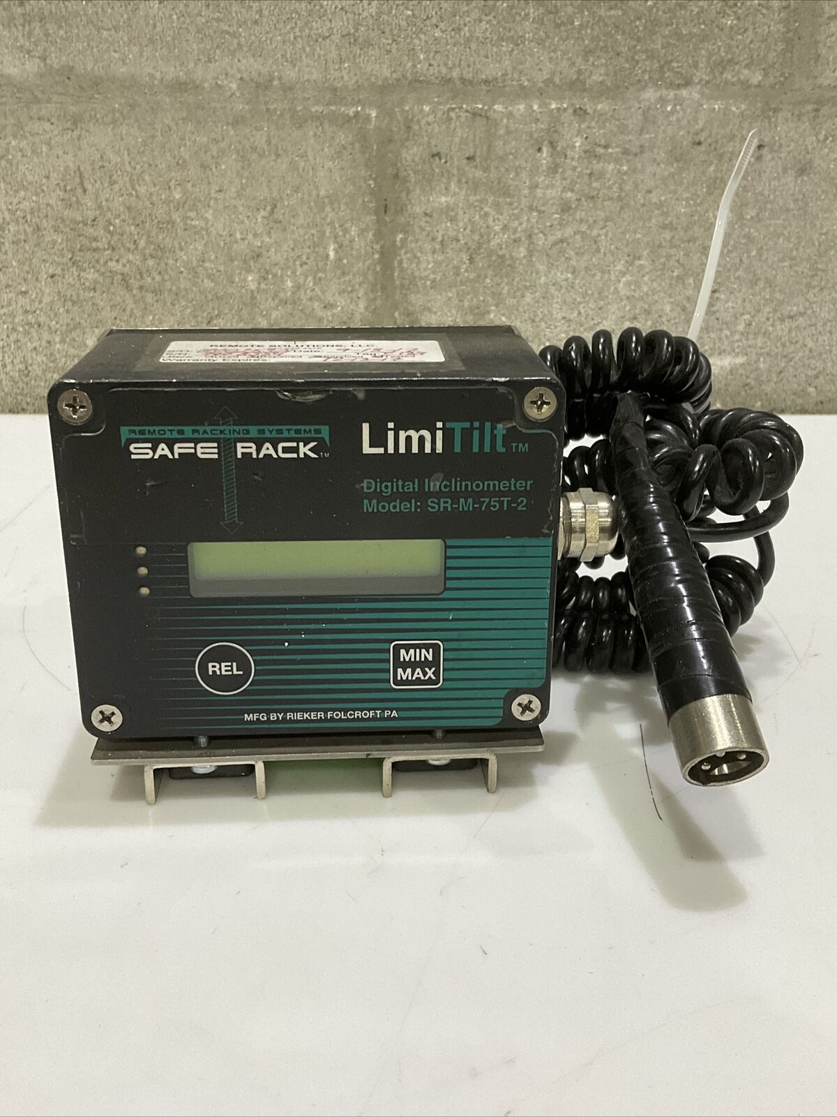 LIMITILT SR-M-75T-2 DIGTAL INCLINOMETER W TILT SWITCH SHORTING PLUG SRM75TSP 476
