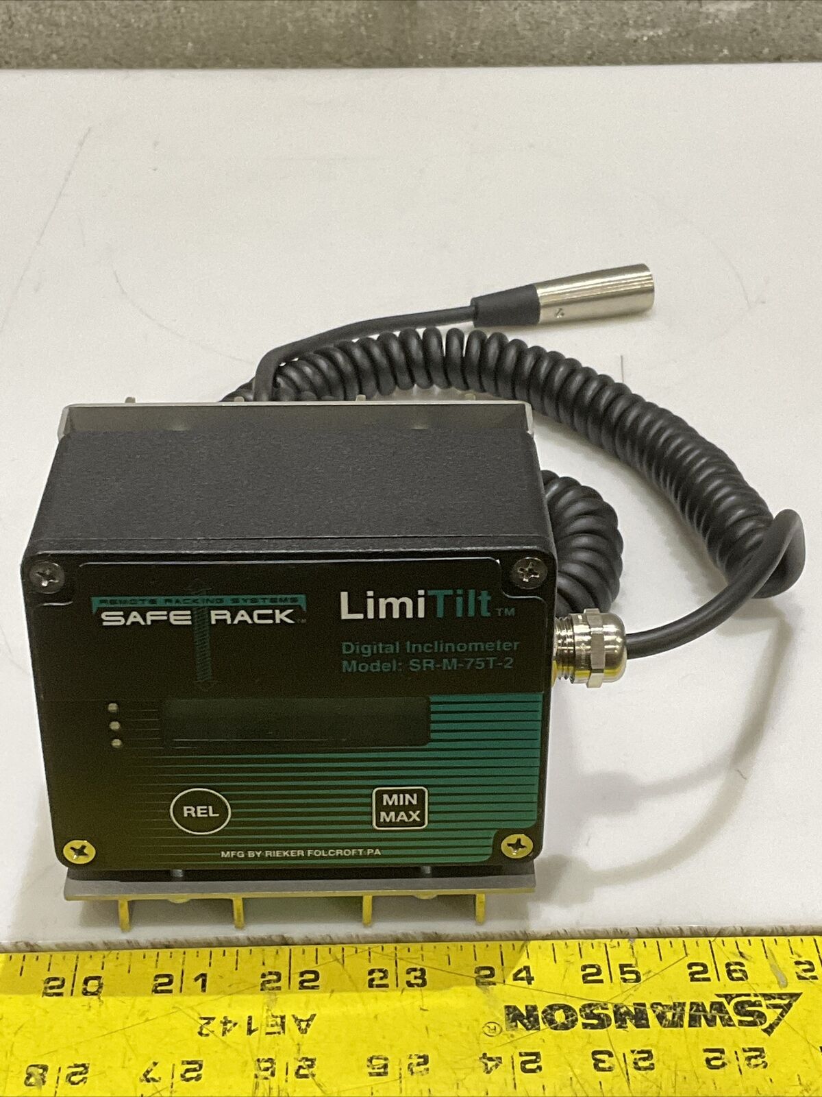 LIMITILT SR-M-75T-2 DIGTAL INCLINOMETER W TILT SWITCH SHORTING PLUG SRM75TSP 476