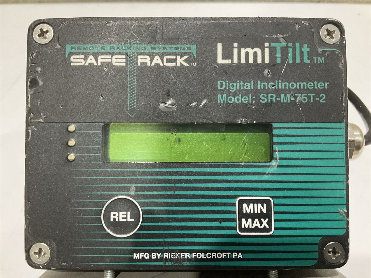 LIMITILT SR-M-75T-2 DIGTAL INCLINOMETER W TILT SWITCH SHORTING PLUG 24VDC 476