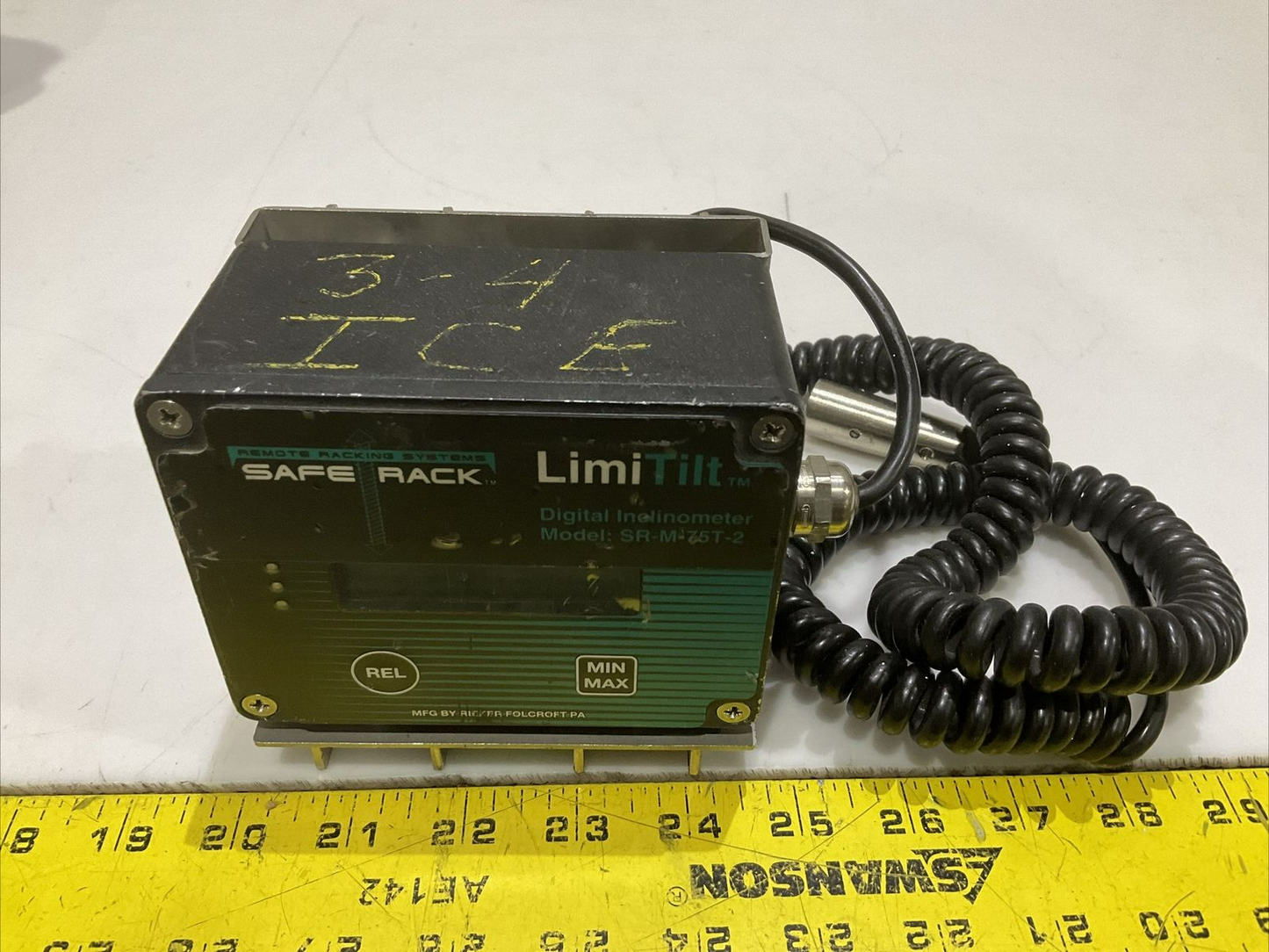 LIMITILT SR-M-75T-2 DIGTAL INCLINOMETER W TILT SWITCH SHORTING PLUG 24VDC 476