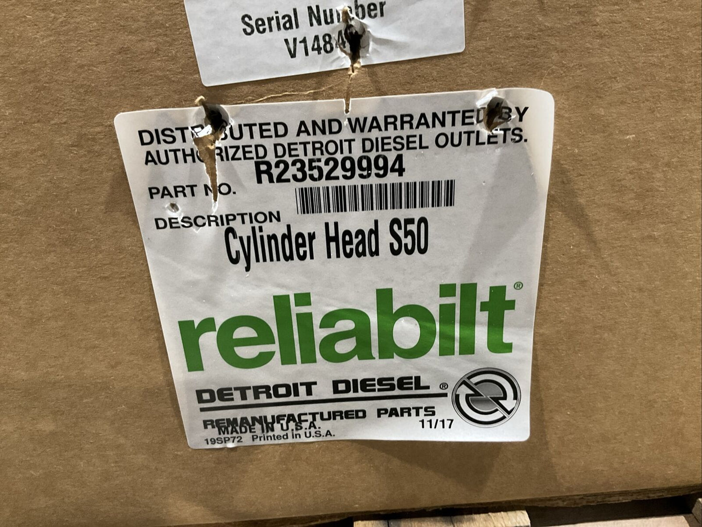 DDE DETROIT DIESEL R23529994 CYLINDER HEAD S50 E3G