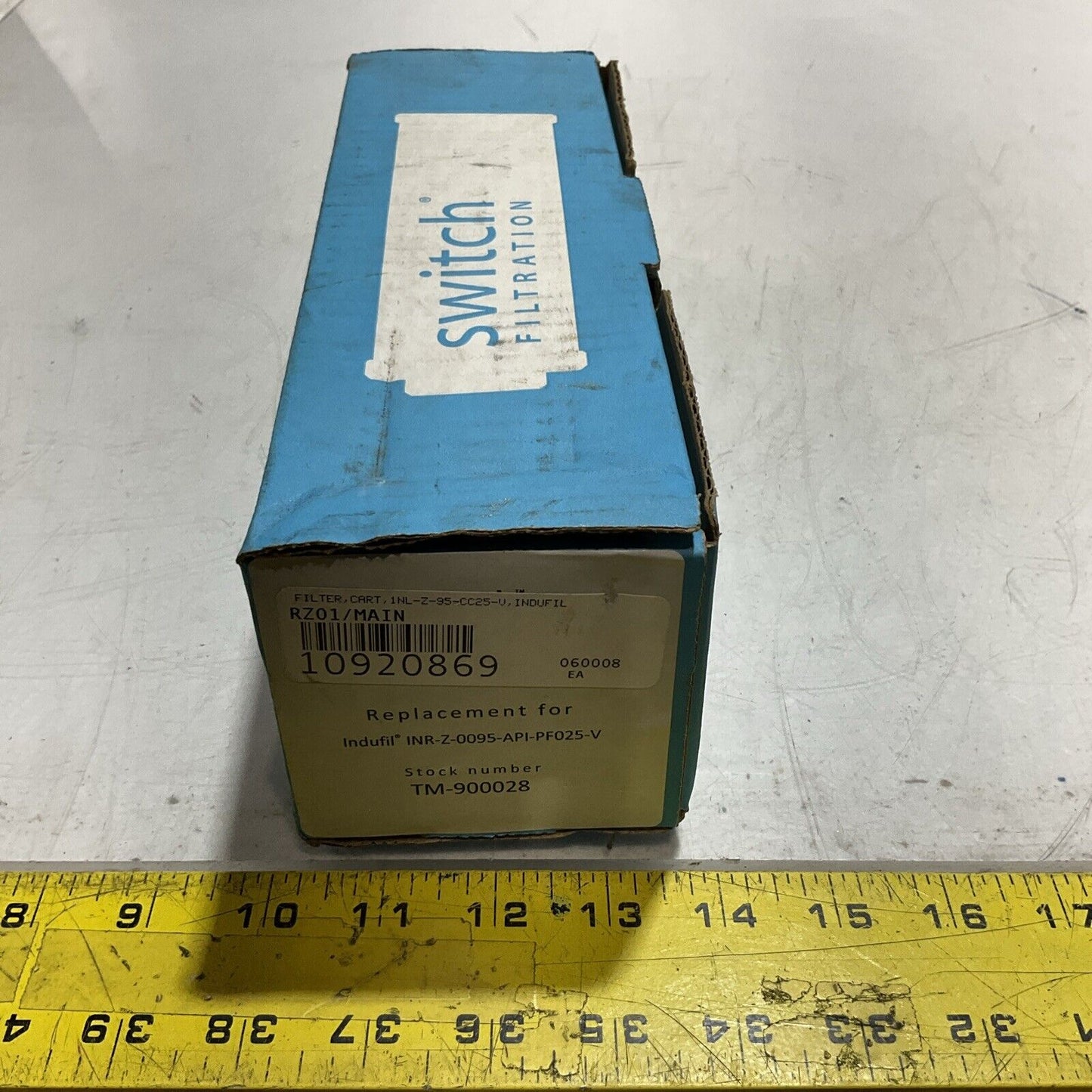 SWITCH FILTRATION TM-900028 25LMR REPLACEMENT FILTER FOR INDUFIL INR-Z-0095 U3S