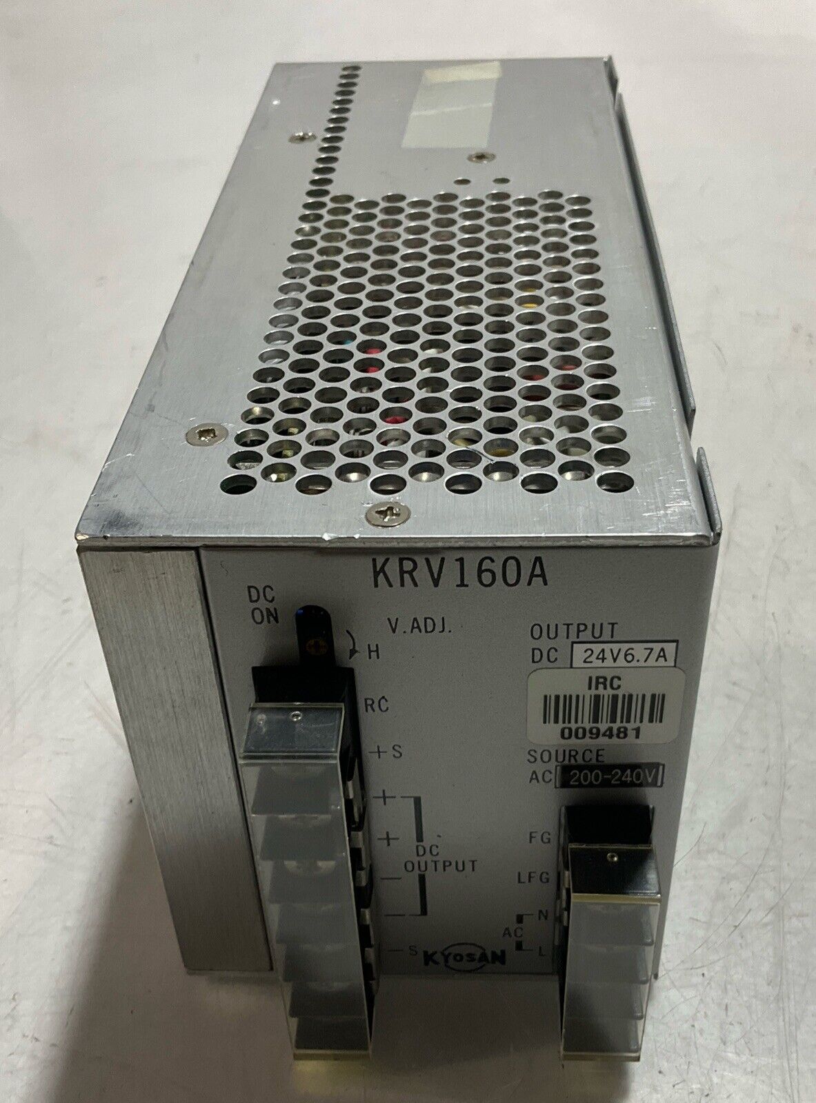 KYOSAN KRV160A POWER SUPPLY OUTPUT DC24V6.7A SOURCE AC200-240V U3S