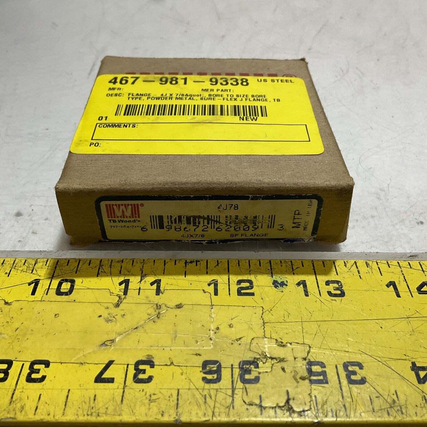 TB WOODS 4J 467-981-9338 FLANGE SURE-FLEX MAX RPM 7600 U3S