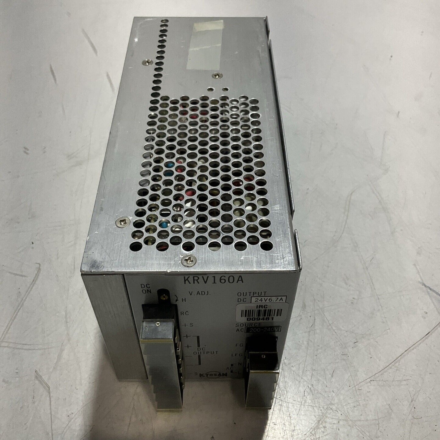 KYOSAN KRV160A POWER SUPPLY OUTPUT DC24V6.7A SOURCE AC200-240V U3S
