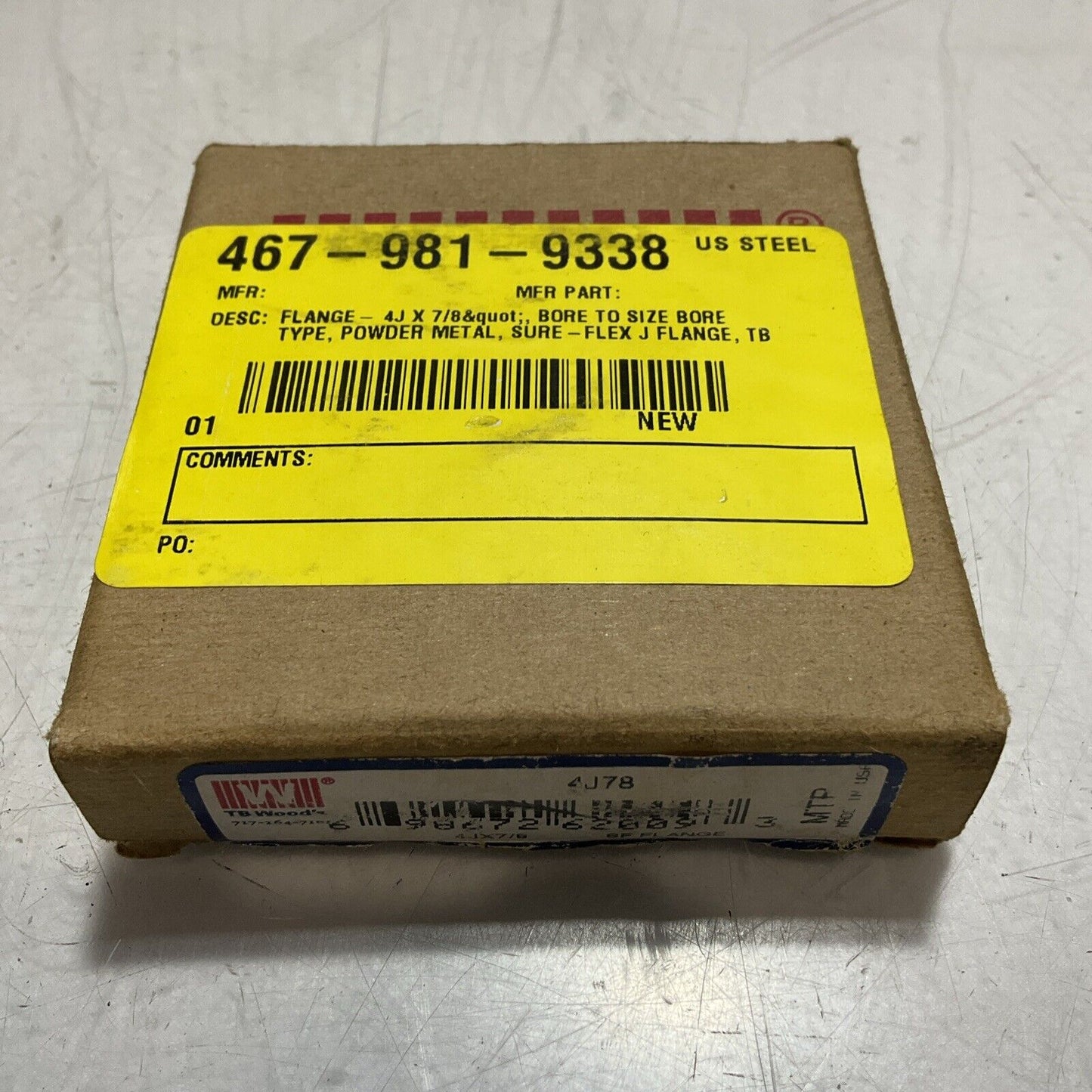 TB WOODS 4J 467-981-9338 FLANGE SURE-FLEX MAX RPM 7600 U3S