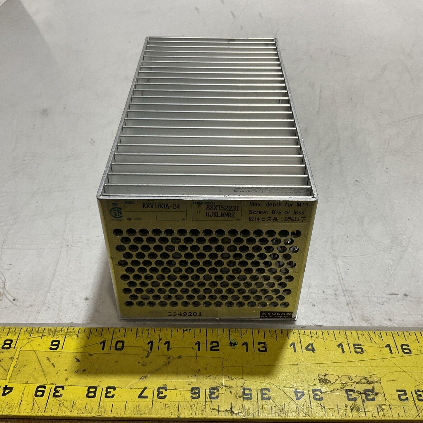 KYOSAN KRV160A POWER SUPPLY OUTPUT DC24V6.7A SOURCE AC200-240V U3S