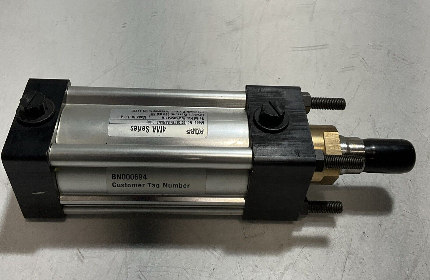 ATLAS 02.00TB4MA2U34A PNEUMATIC CYLINDER U3S