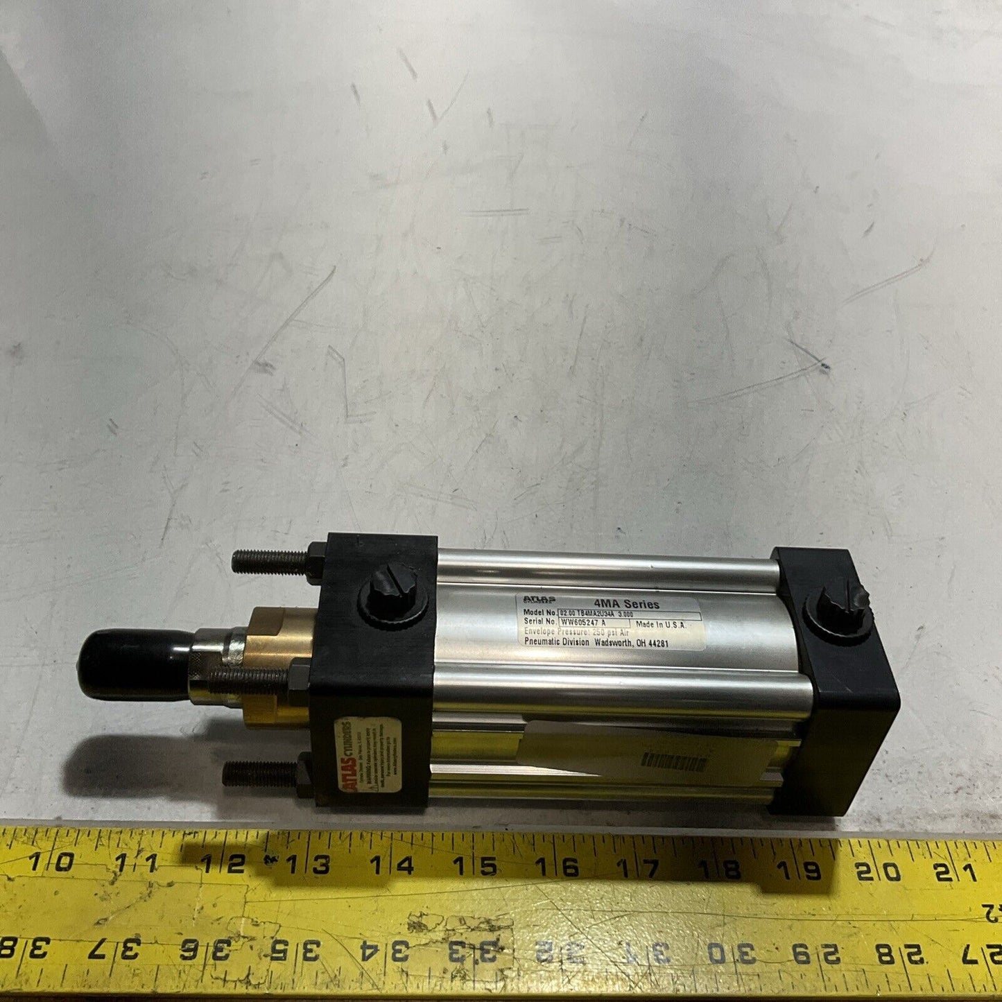 ATLAS 02.00TB4MA2U34A PNEUMATIC CYLINDER U3S