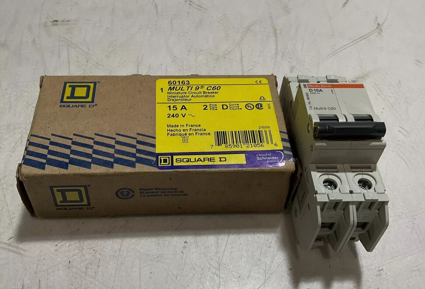SQUARED D 60163 MINIATURE CIRCUIT BREAKER U3S