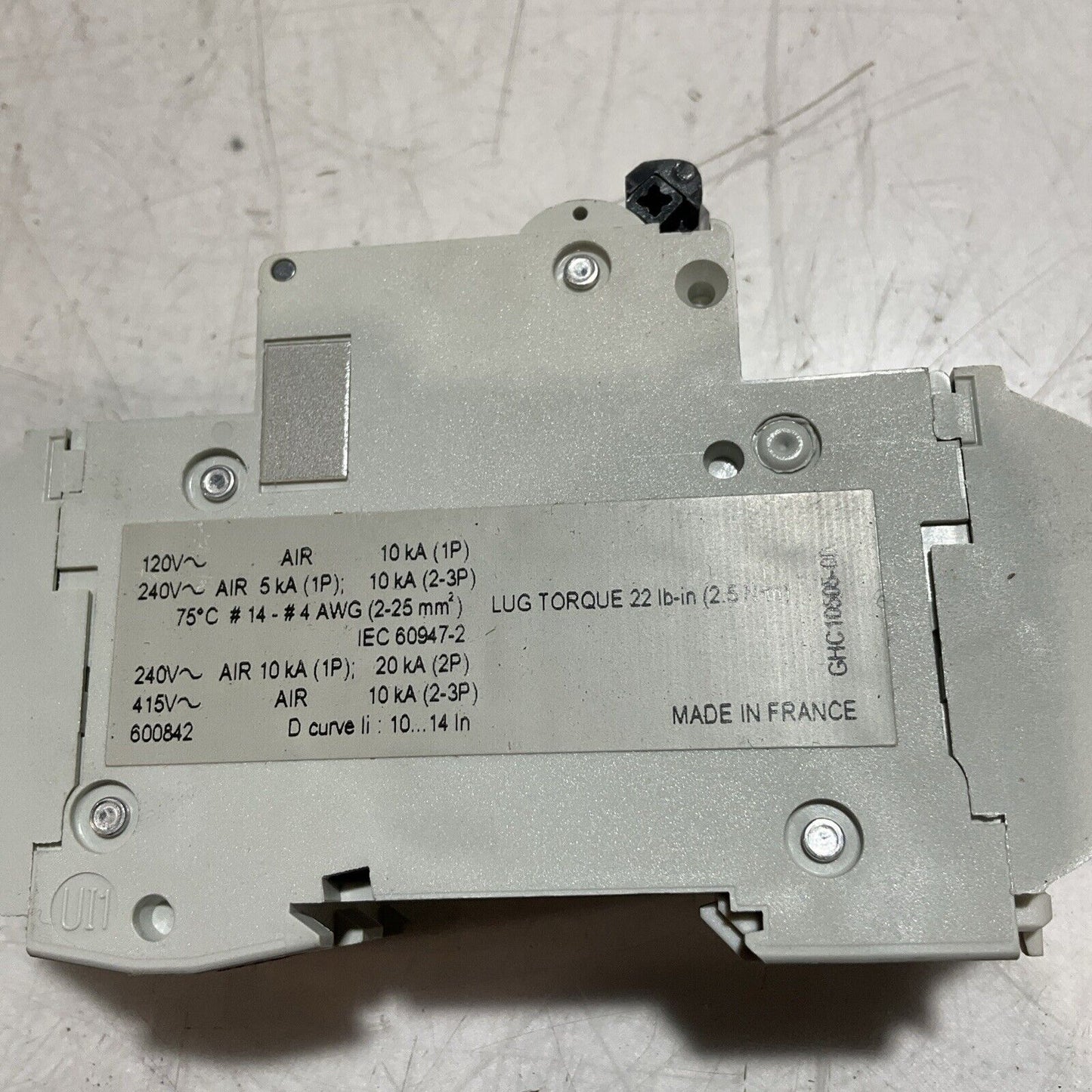SQUARED D 60163 MINIATURE CIRCUIT BREAKER U3S