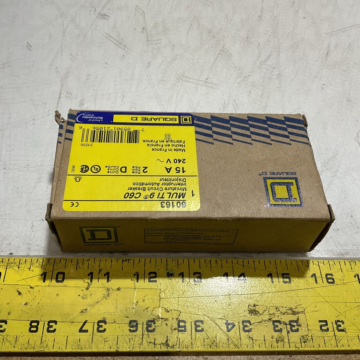 SQUARED D 60163 MINIATURE CIRCUIT BREAKER U3S