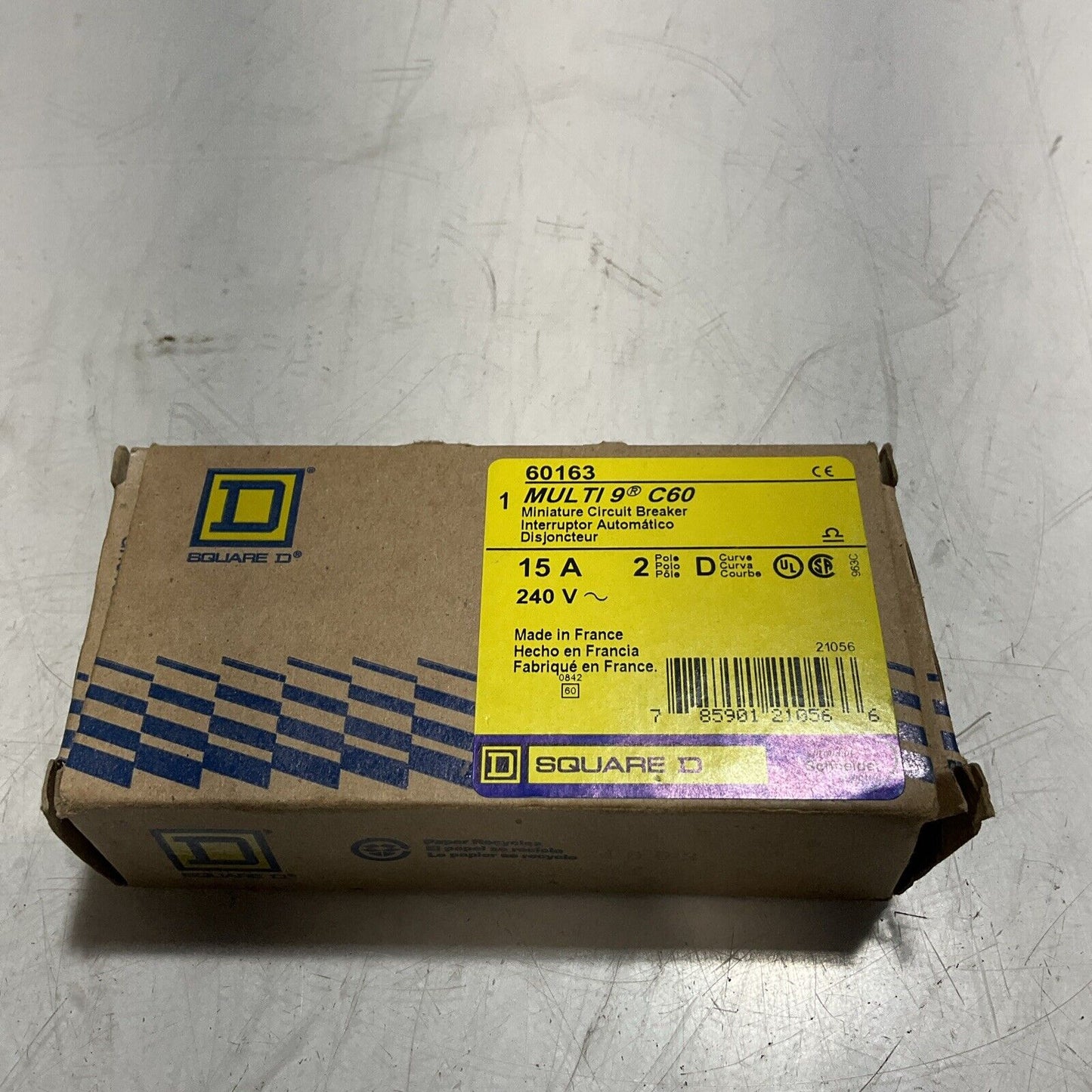 SQUARED D 60163 MINIATURE CIRCUIT BREAKER U3S