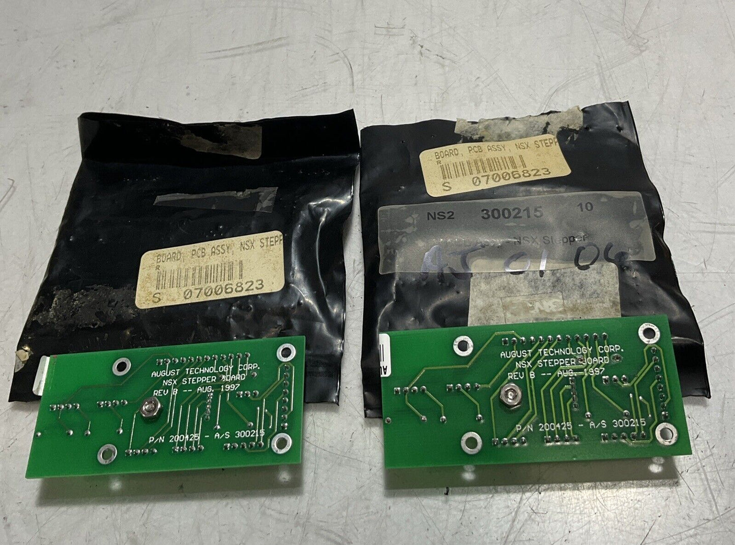AUGUST TECHNOLOGY CORP 200425 PCB ASSEMBLY NSX STEPPER BOARD LOT OF 2 U3S