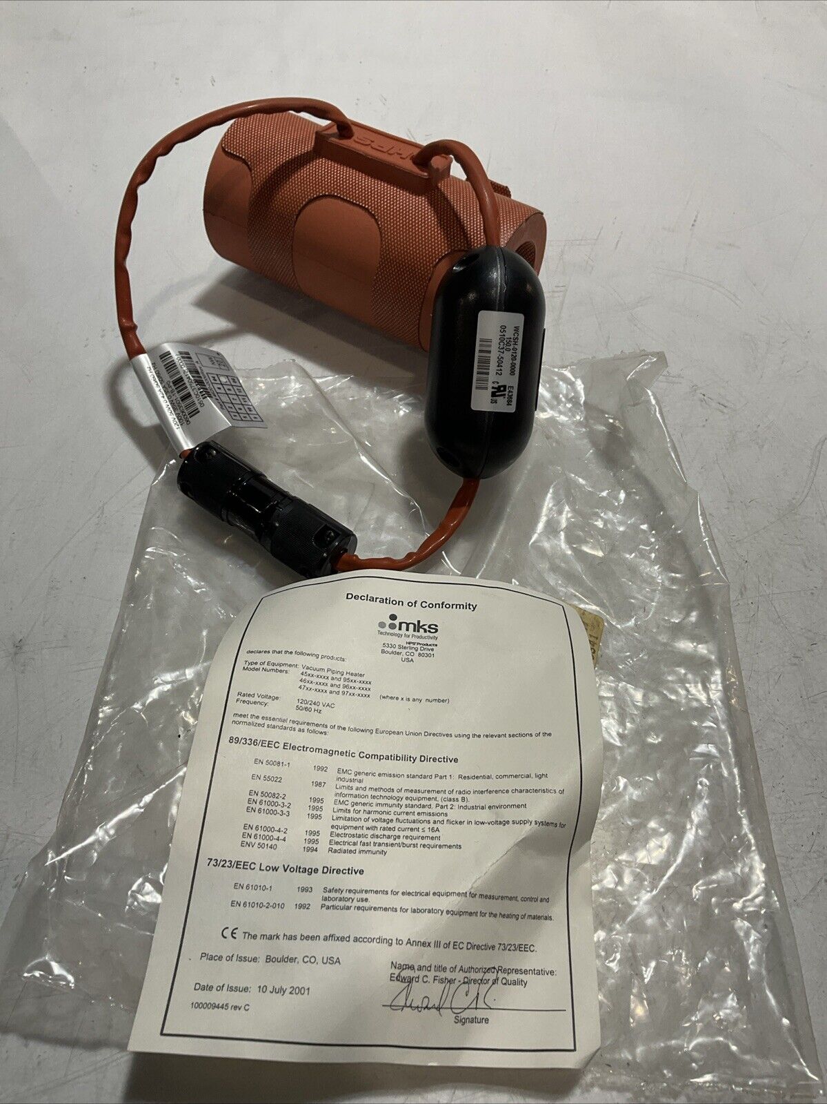 MKS WCSH-0120-0000 VACUUM PIPING HEATER JACKET LOT OF 3 U3S