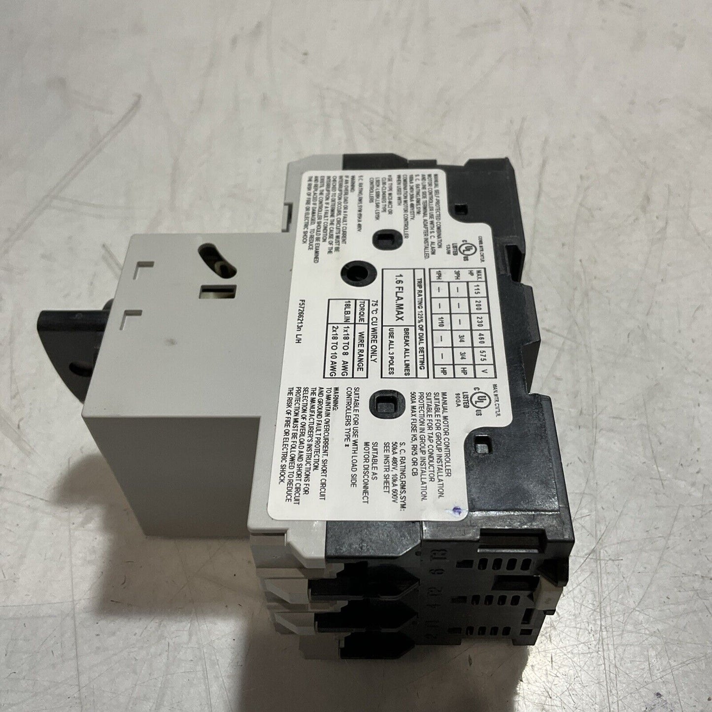 GE GPS1BHAF MANUAL MOTOR STARTER LOT OF 2 E3G