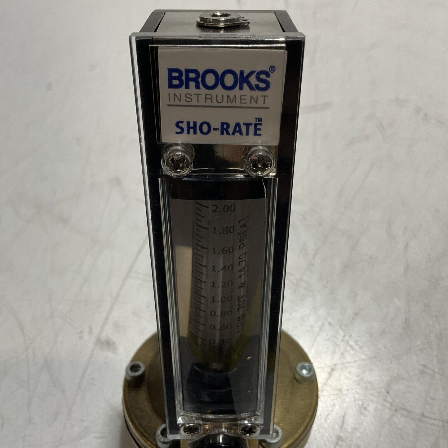 BROOKS INSTRUMENT 1350G BJ3BAJQ1AAA LOW FLOW GLASS AND PLASTIC TUBE (PURGEMETER)