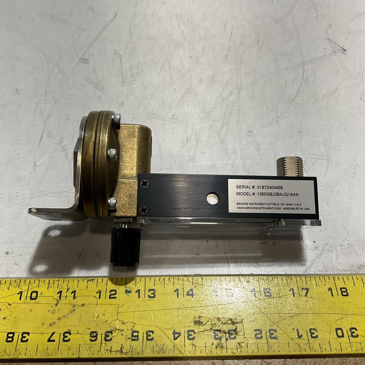 BROOKS INSTRUMENT 1350G BJ3BAJQ1AAA LOW FLOW GLASS AND PLASTIC TUBE (PURGEMETER)